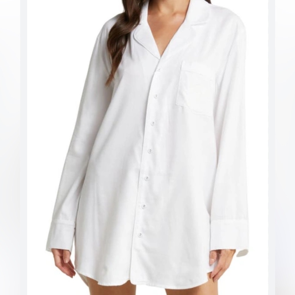 SKIMS Hotel Collection White Shirt Dress Size: XL